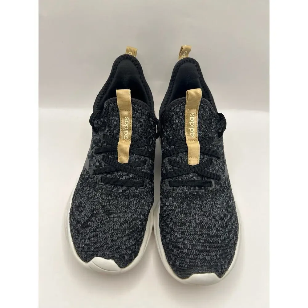 Adidas Cloudfoam Pure Black Running Shoes Women Size 7